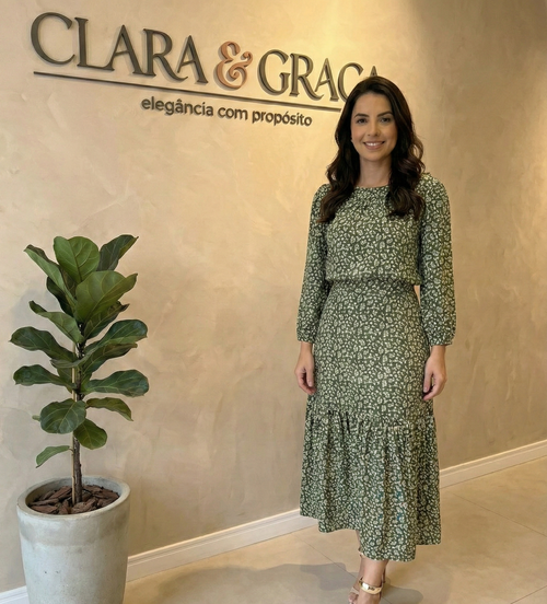 Conjunto Longo Verde Estampado Floral